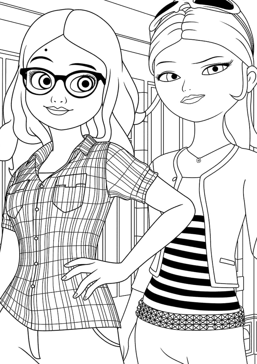 Kolorowanka online: Kolorowanka Alya i Chloe